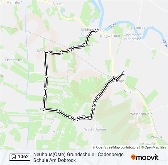 1062 bus Line Map