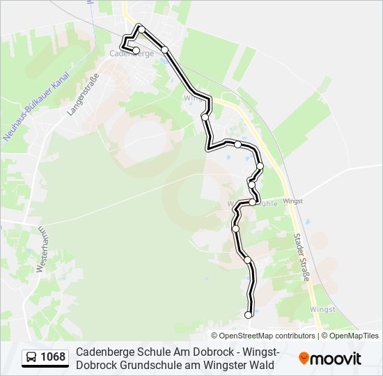 1068 bus Line Map