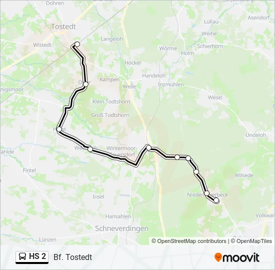  HS 2: карта маршрута