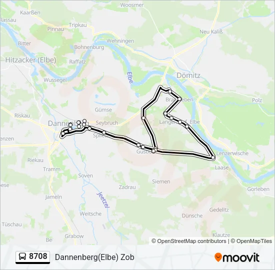 8708 Bus Line Map