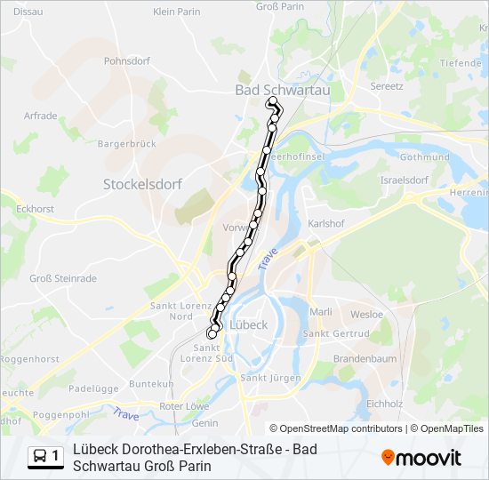 1 bus Line Map