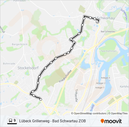 9 bus Line Map