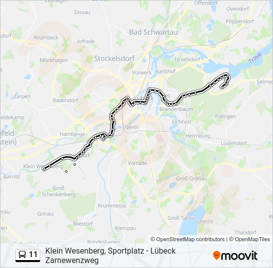 11 bus Line Map