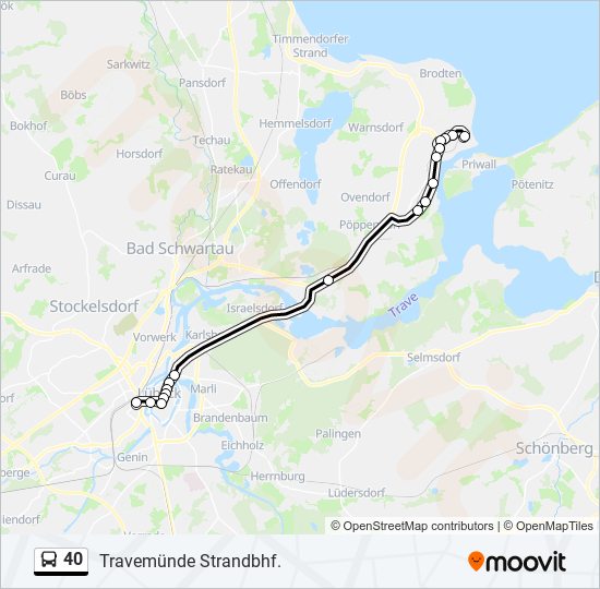 40 bus Line Map