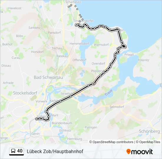 40 Bus Line Map