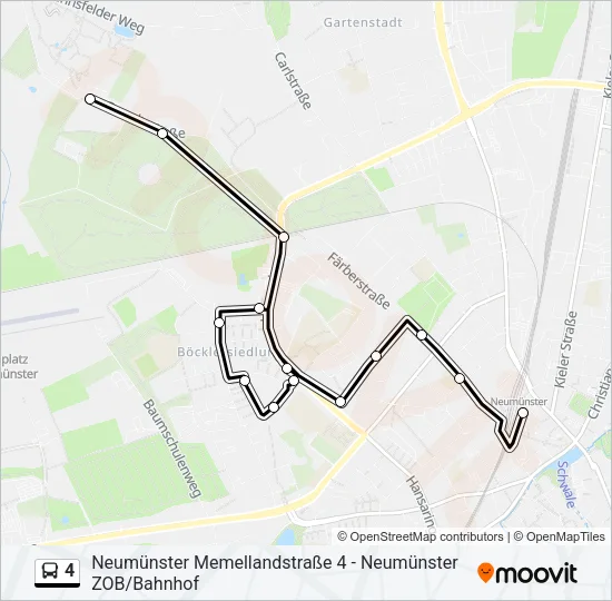 Автобус 4: карта маршрута