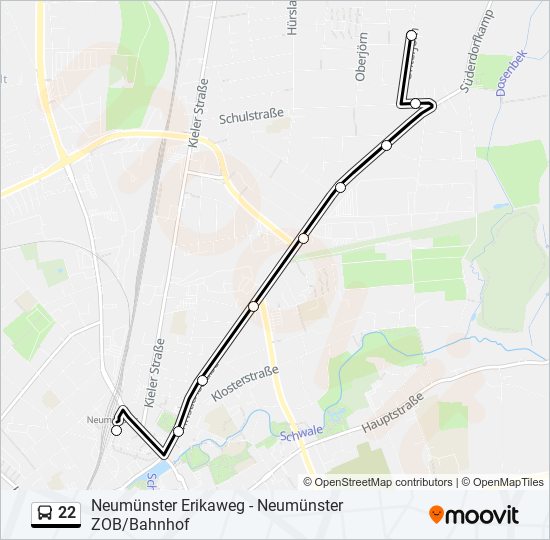 Buslinie 22 Karte