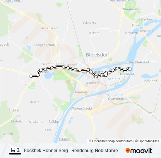 Buslinie 2 Karte