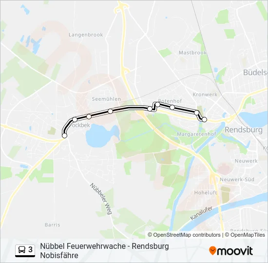 Автобус 3: карта маршрута