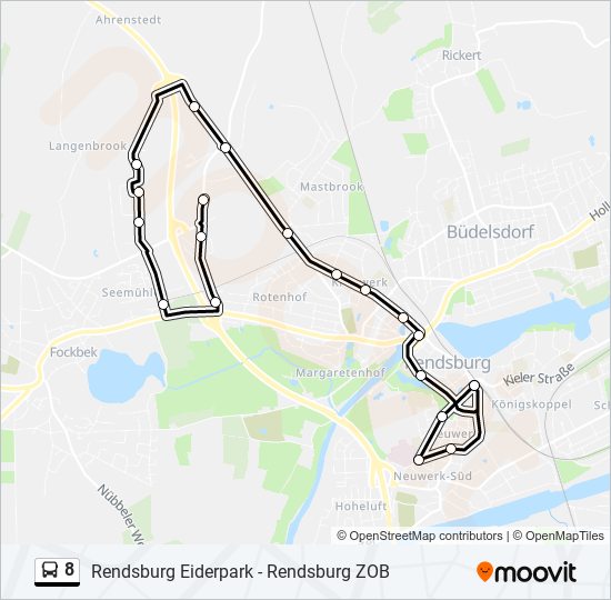 8 bus Line Map