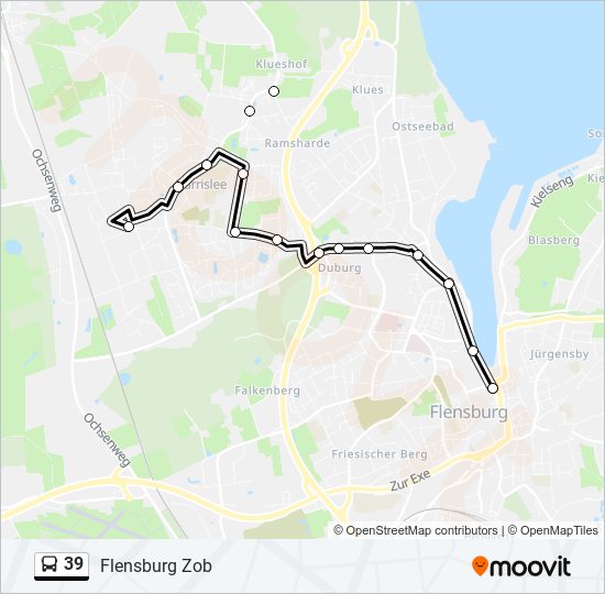 39 bus Line Map