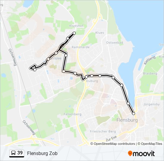 39 bus Line Map