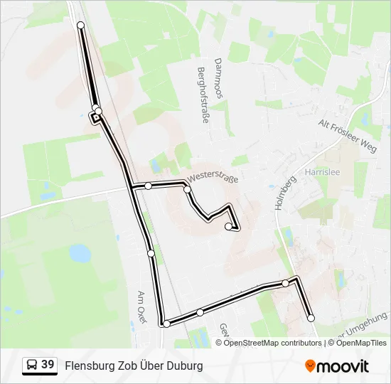 Автобус 39: карта маршрута