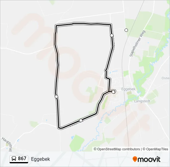 867 Bus Line Map