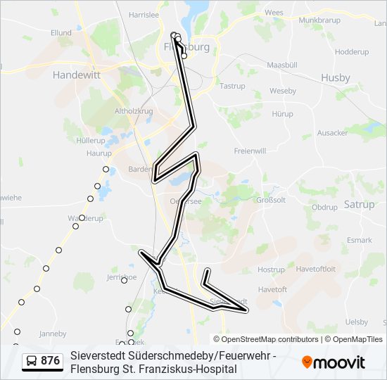 876 bus Line Map