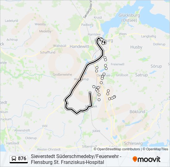 876 bus Line Map