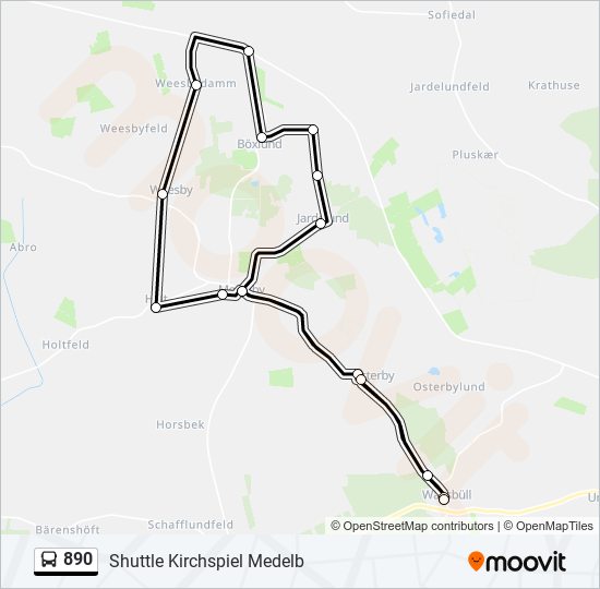 890 bus Line Map