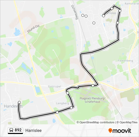 Автобус 892: карта маршрута