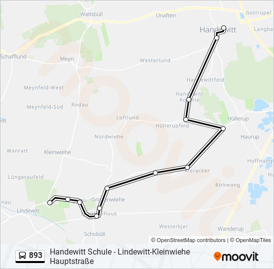 893 bus Line Map