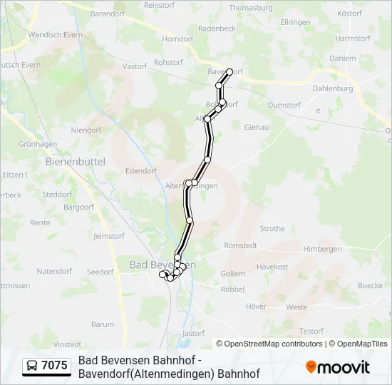 7075 Bus Line Map