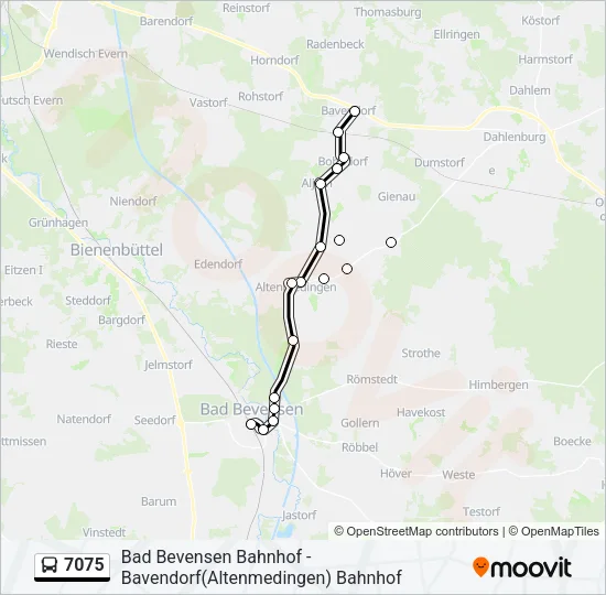 7075 Bus Line Map