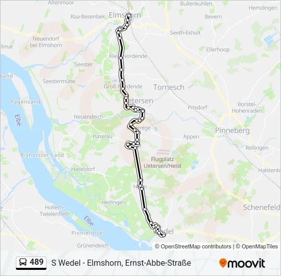 489 Bus Line Map