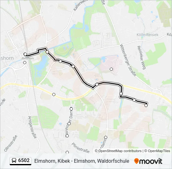 6502 Bus Line Map