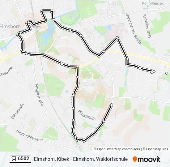 6502 Bus Line Map