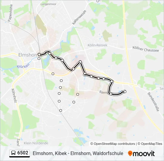 6502 Bus Line Map