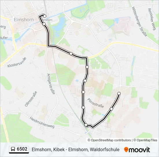 6502 Bus Line Map