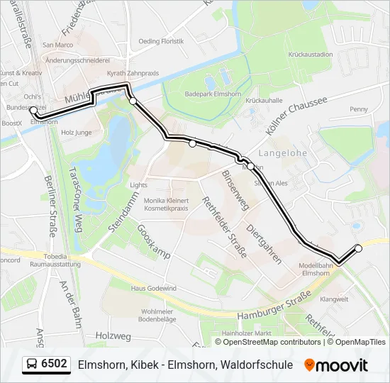 6502 Bus Line Map
