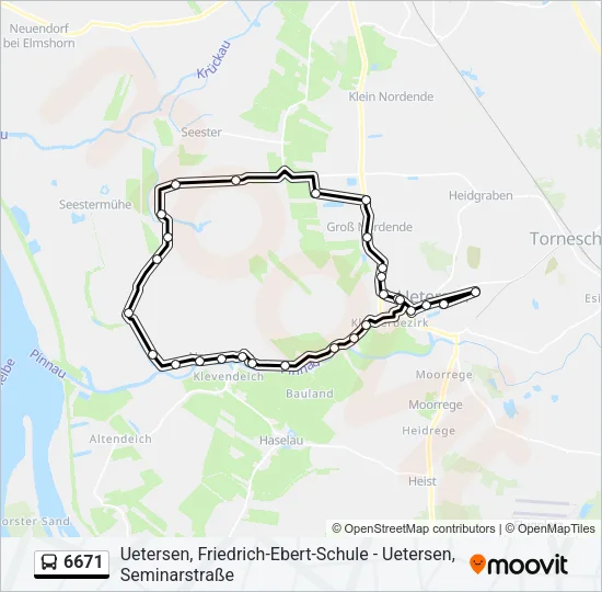 Автобус 6671: карта маршрута