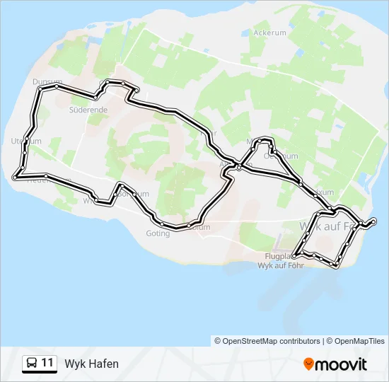 11 Bus Line Map