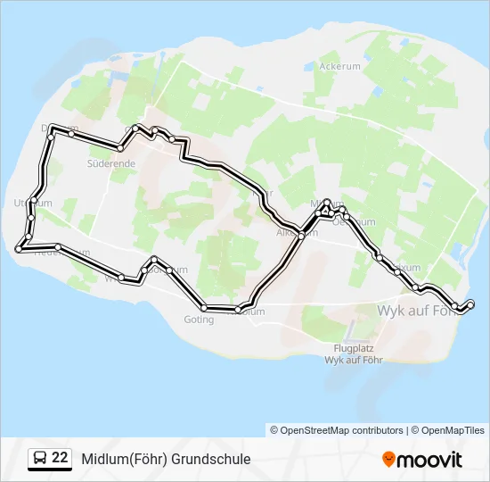 Автобус 22: карта маршрута