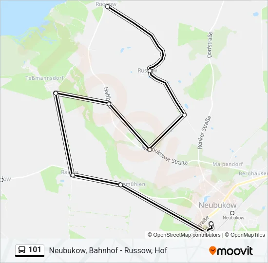 101 Bus Line Map