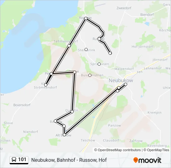 101 Bus Line Map