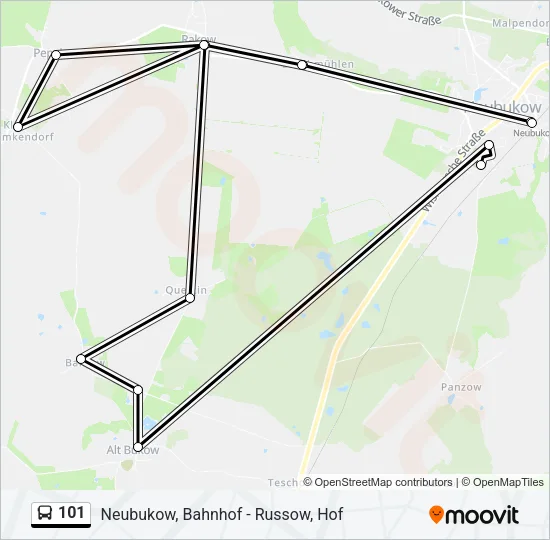 101 Bus Line Map