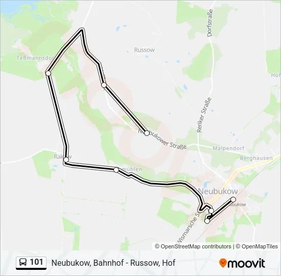 101 Bus Line Map