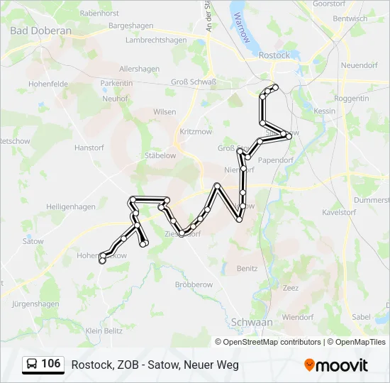 106 Bus Line Map