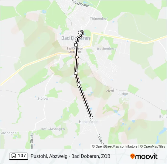 107 Bus Line Map