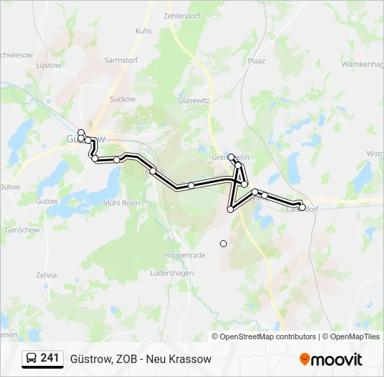 Автобус 241: карта маршрута