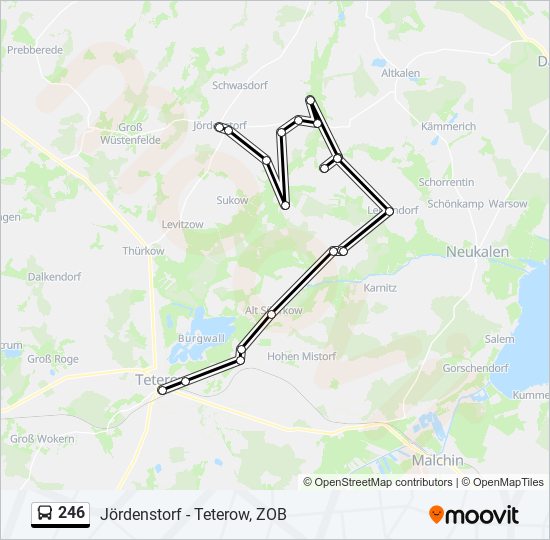 246 Route: Schedules, Stops & Maps - Teterow, Zob (Updated)