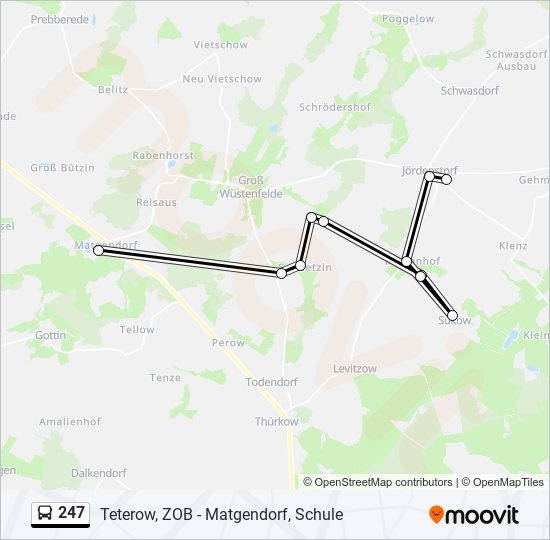 247 bus Line Map