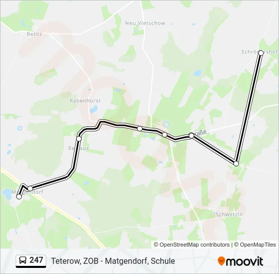 Автобус 247: карта маршрута