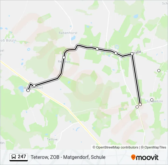Автобус 247: карта маршрута