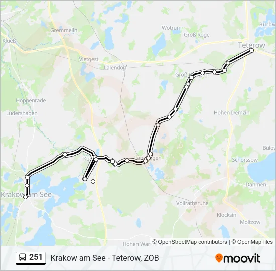 251 Bus Line Map