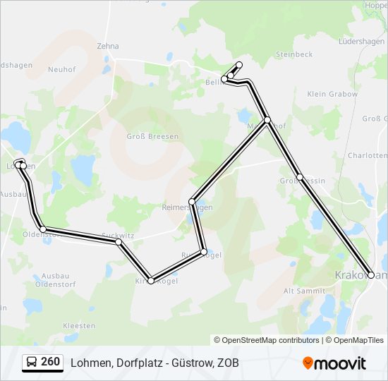 260 Route: Schedules, Stops & Maps - Krakow am See (Updated)