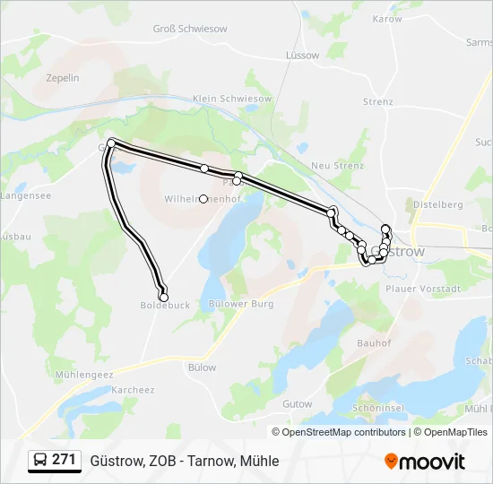 Автобус 271: карта маршрута