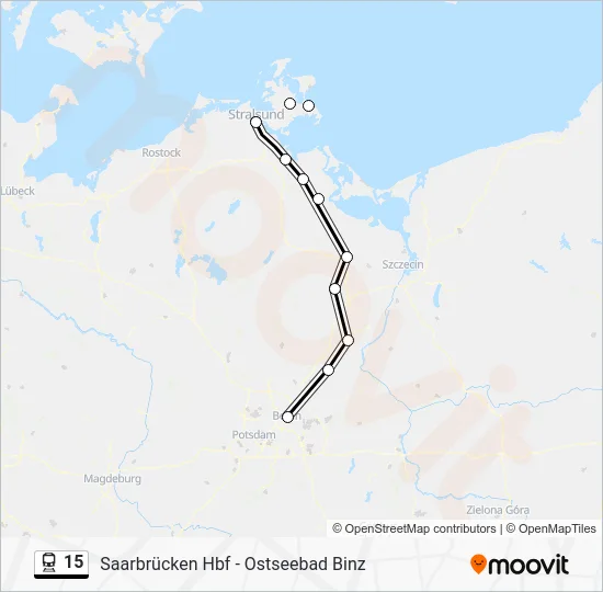 Поезд 15: карта маршрута