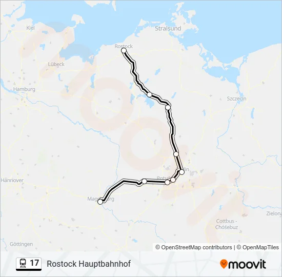 Поезд 17: карта маршрута